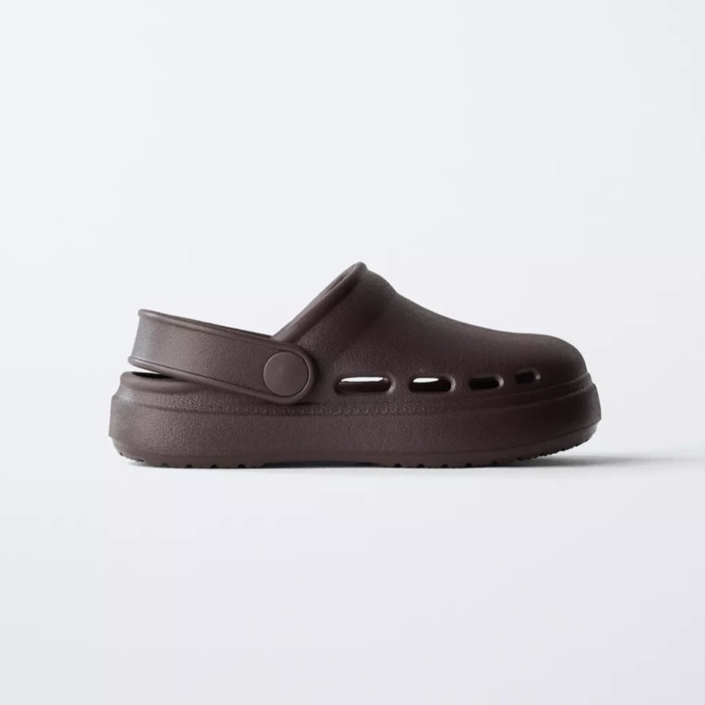 Zara Kids Dark Brown Clogs